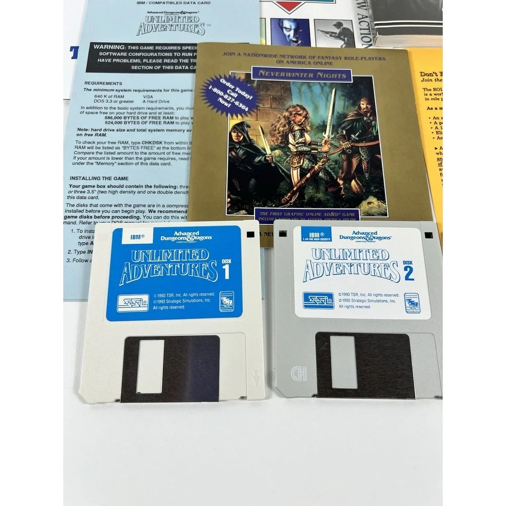 Advanced Dungeons & Dragons Unlimited Adventures BIG BOX & Dragons Of Flame 3.5